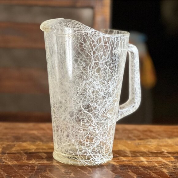Hazel Atlas Spaghetti Glass Pitcher - Picture 1 of 10